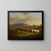 Two pointers in a landscape - Charles Towne — framed artwork on a wall