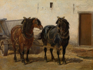 Une équipe de chevaux - Charles Tschaggeny — artwork view