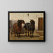 Une équipe de chevaux - Charles Tschaggeny — framed artwork on a wall