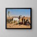 An Arab in the Desert - Charles Tschaggeny — framed artwork on a wall