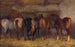 Horses in the Stable - Charles Tschaggeny — artwork view