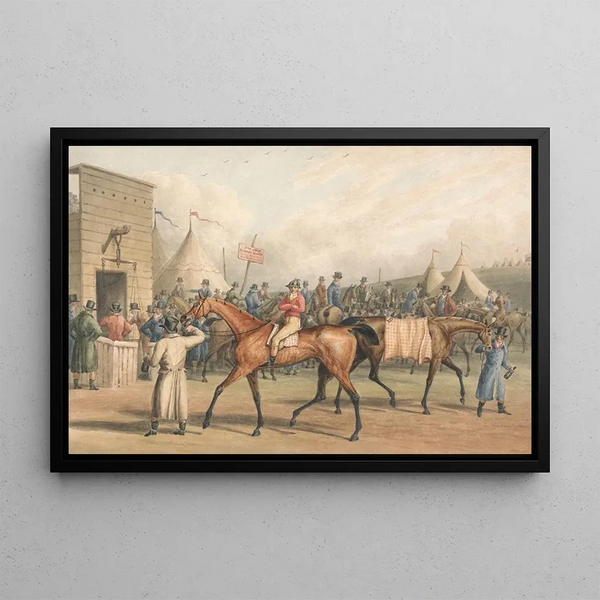 A Racing Meeting - Charles Turner — framed artwork on a wall