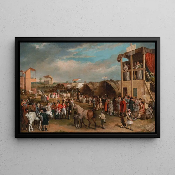 View of Oxford Racecourse - Charles Turner — framed artwork on a wall