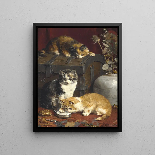 What time is it - Charles Van Den Eycken — framed artwork on a wall