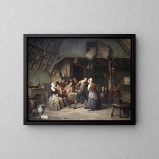 Passer la bougie - Charles Venneman — framed artwork on a wall