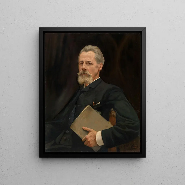 The painter Derickx - Charles Verlat — framed artwork on a wall