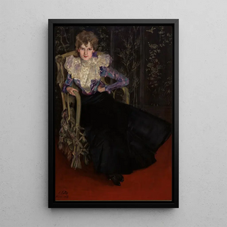 Reproduction of the painting Young lady in an armchair - Charles Vetter