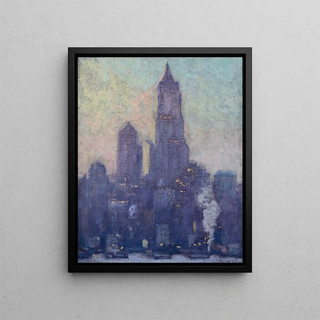 Les premières lumières - Charles Vezin — framed artwork on a wall