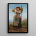 Young Shepherdess - Charles Victor Thirion — framed artwork on a wall