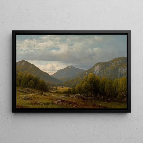 View of the Catskills - Charles W. Knapp — framed artwork on a wall