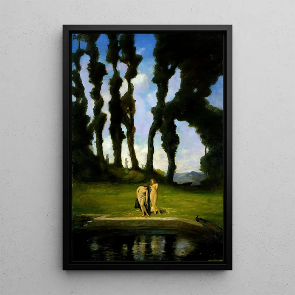 After the Bath - Charles Walter Stetson — framed artwork on a wall