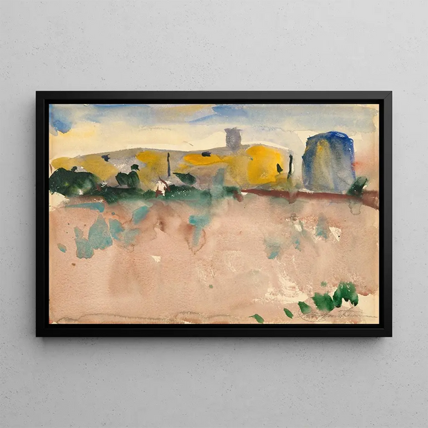 House of Ranch at Dusk - Charles Webster Hawthorne — framed artwork on a wall
