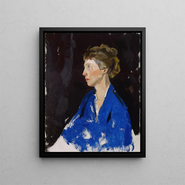 Study of Two Hours on the Head of Blanche Stillson - Charles Webster Hawthorne — framed artwork on a wall