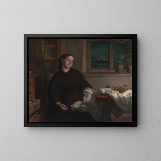 Rêves de maison - Charles West Cope — framed artwork on a wall