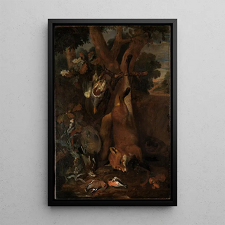 Reproduction of the painting Hunting still life painting with fox and partridge - Charles William Hamilton