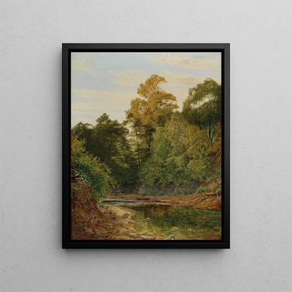 a river landscape - Charles William Smith — framed artwork on a wall