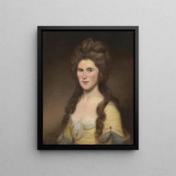 Rebecca Bryan White Mme John White - Charles Willson Peale — framed artwork on a wall