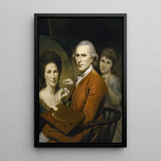 Charles Willson Peale - SelfPortrait With Angelica And Portrait Of Rachel.webp