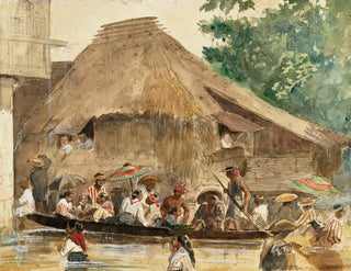 a street in Manila during the flood - Charles Wirgman — artwork view
