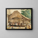 a street in Manila during the flood - Charles Wirgman — framed artwork on a wall