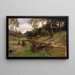 the streamside painting in the forest - Charles XV of Sweden — framed artwork on a wall