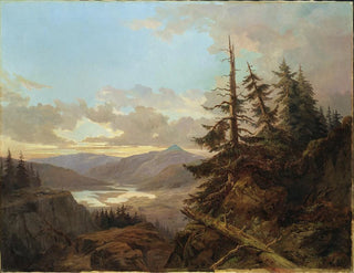 Norwegian Landscape Painting in the Morning Light - Charles XV of Sweden — artwork view