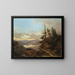 Norwegian Landscape Painting in the Morning Light - Charles XV of Sweden — framed artwork on a wall