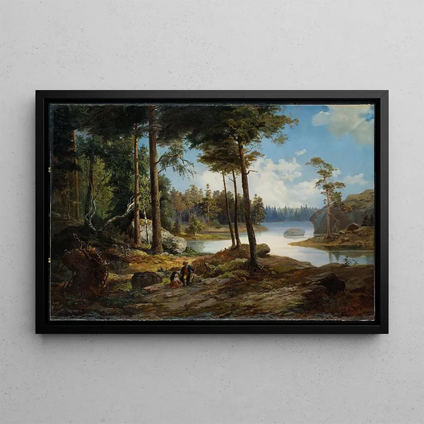 Vue de Vrmd - Charles XV of Sweden — framed artwork on a wall