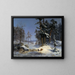 Winter landscape painting from Queen Christina's road at Djurgården, Stockholm - Charles XV of Sweden — framed artwork on a wall