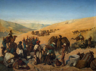 Halte des caravanes aux puits de Saba à Beer-Sheva dans le désert au sud d'Hébron - Charles de Coubertin — artwork view