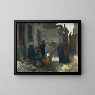 The Coffee Roaster - Charles de Groux — framed artwork on a wall