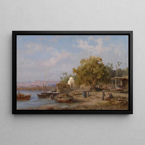 Les Bords du Nil - Charles de Tournemine — framed artwork on a wall