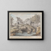 the Naumachy Project in the Gardens of the Château d'Enghien, Belgium - Charles de Wailly — framed artwork on a wall