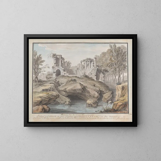 the Naumachy Project in the Gardens of the Château d'Enghien, Belgium - Charles de Wailly — framed artwork on a wall