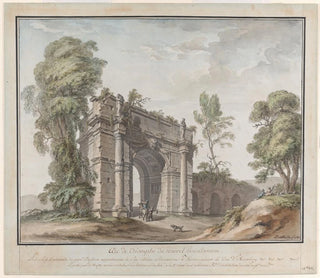 Project of an arch of triumph for the gardens of the Château d'Enghien in Belgium - Charles de Wailly — artwork view