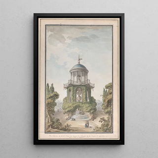 Reproduction of the painting Project for the Temple of Apollo in the Gardens of Château d'Enghien, Belgium - Charles de Wailly