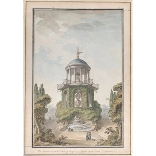 Reproduction of the painting Project for the Temple of Apollo in the Gardens of Château d'Enghien, Belgium - Charles de Wailly