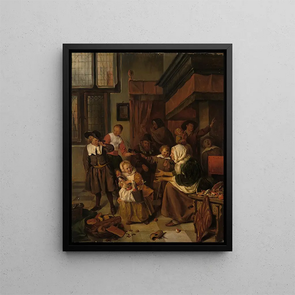 La fête de Saint Nicolas - Charles van Beveren — framed artwork on a wall