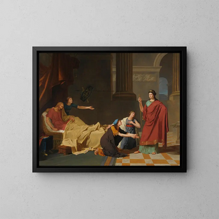 Les Filles de Plias demandant à Madame le rajeunissement de leur père - Charles-Édouard Chaise — framed artwork on a wall