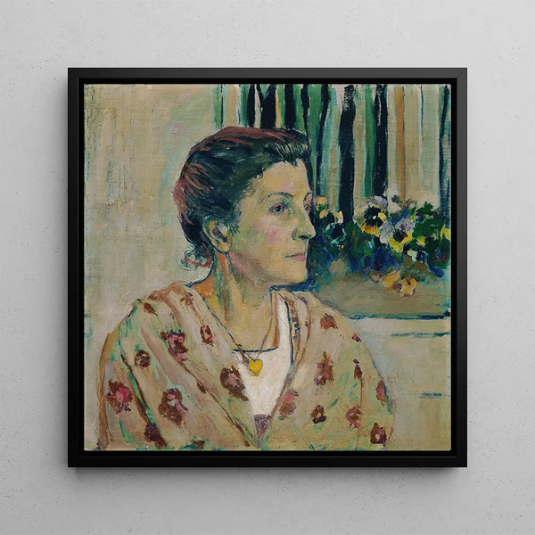 Charlotte Moser sister of the artist - Koloman Moser — framed artwork on a wall