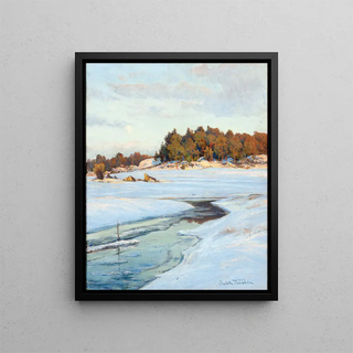 A March Evening - Charlotte Wahlström — framed artwork on a wall