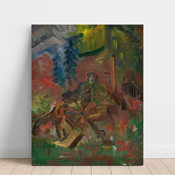 Reproduction of the painting Hunting Hunter at Rest - Arnold Peter Weisz-Kubínčan