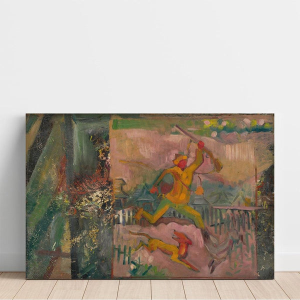 Reproduction of the painting Hunting Scene Painting with a Rifle - Arnold Peter Weisz-Kubincan