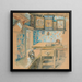 Cat Lapping - Maria Yakunchikova — framed artwork on a wall