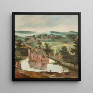 Château dans un paysage avec un berger - Jacob Grimmer