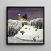 Château de Birseck sous la neige - Fritz Baumann — framed artwork on a wall