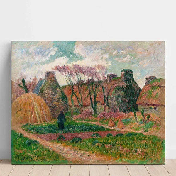 Chaumières en Bretagne, couleurs d’automne - Henry Moret — wall display of the artwork