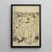 Ono no Komachi at Seki Temple from the series The Seven Komachi in Fashion - Chōbunsai Eishi — framed artwork on a wall
