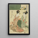 Ukiyo Genji Hakkei Suzumushi no Bansho - Chōbunsai Eishi — framed artwork on a wall