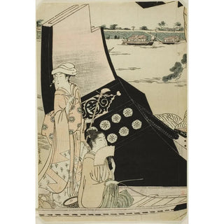 Women on a Pleasure Boat - Chōbunsai Eishi — artwork view